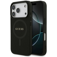 Guess Husa Saffiano Classic Logo MagSafe iPhone 17 Pro Negru