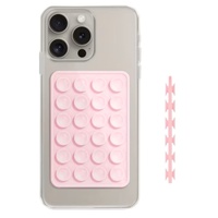 Lemontti Suport Silicon Duo cu ventuze pentru telefon Roz