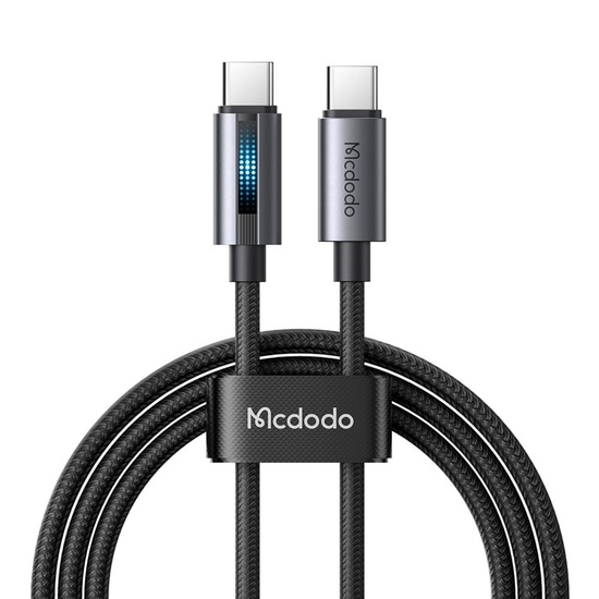 Mcdodo Cablu Type-C la Type-C 100W, Fast Charging, 5A LED, 1.2m, Negru