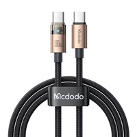 Mcdodo Cablu Type-C la Type-C Fast Charging, 100W, LED, 1.2m, Desert Gold