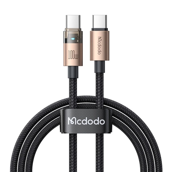 Mcdodo Cablu Type-C la Type-C Fast Charging, 100W, LED, 1.2m, Desert Gold