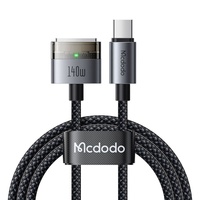Mcdodo Cablu Type-C la MagSafe 3 pentru MacBook, Fast Charger 140W, Indicator LED, 2m, Negru