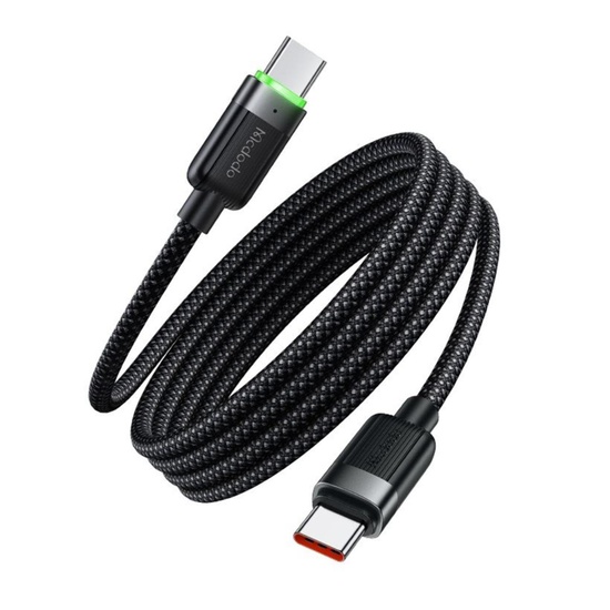Mcdodo Cablu Type-C la Type-C 60W, Fast Charging, Self-Winding Series 1.2m Negru