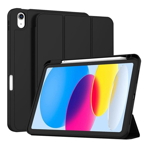 Lemontti Husa Flex Trifold iPad 11 inch 2025 cu suport pentru Pencil, Negru