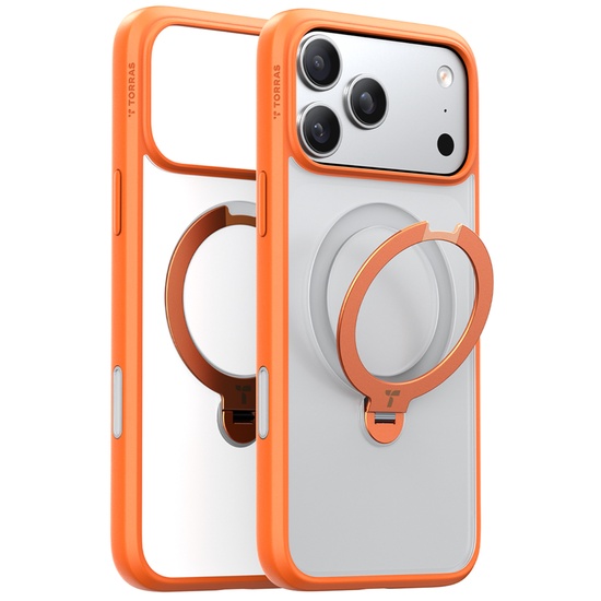 Torras Husa Ostand Spin MagSafe iPhone 17 Pro Max Portocaliu