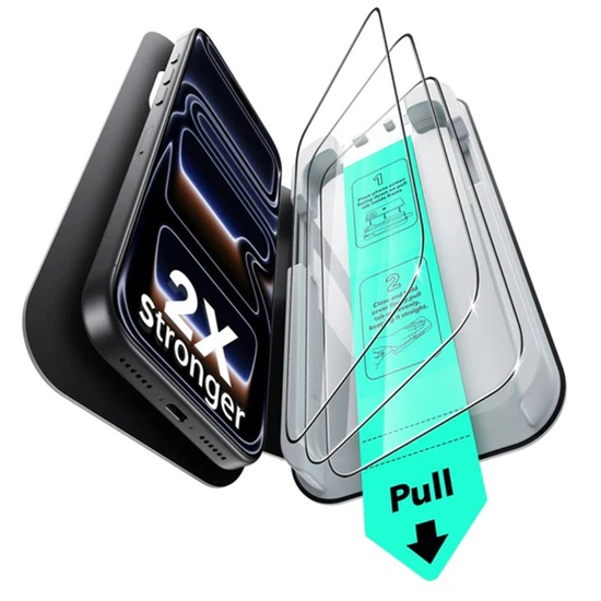 ESR Pachet 3 buc Folie Sticla UltraFit iPhone 17 Pro cu aplicator inclus Black