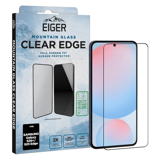 Eiger Folie Sticla 3D Mountain Glass GRS Samsung Galaxy S26 Plus/ S25 Edge Clear