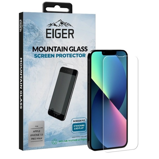 Eiger Folie Sticla Temperata iPhone 14 Plus / iPhone 13 Pro Max Clear (9H, 2.5D, 0.33mm)resigilat
