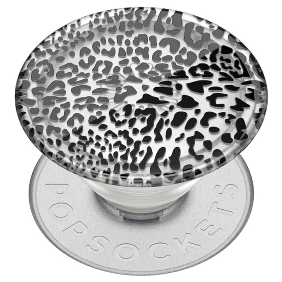 Popsockets Suport PopGrip Transparent Plant Black Leopard,resigilat