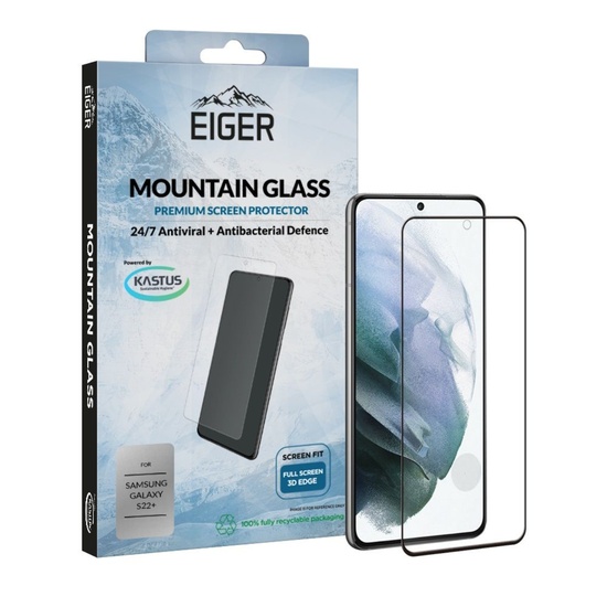 Eiger Folie Sticla 3D Mountain Glass Samsung Galaxy S22 Plus Clear,resigilat