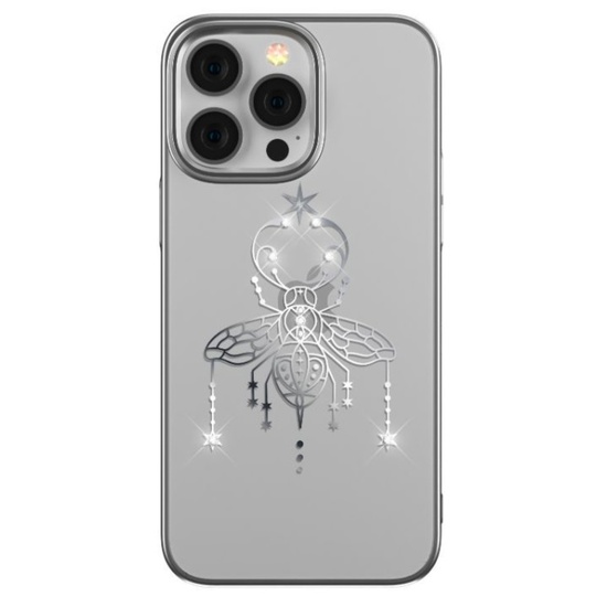 Devia Husa Summer Series Protective cu Cristale Swarovski iPhone 14 Pro Max Silver, resigilat
