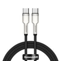 Baseus Cablu Cafule Series Metal Type-C la Type-C Black (1m, 100W, impletitura nylon)resigilat