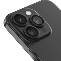 Devia Folie Sticla Camera Peak Series Diamond iPhone 15 Pro / 15 Pro Max pachet de 3 buc Gri,resigilat