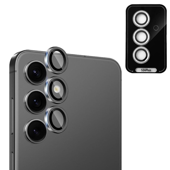 Devia Folie Sticla Camera Peak Series Samsung Galaxy S24 Plus, pachet de 3 buc,Argintiu,resigilat