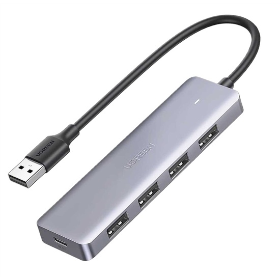 Ugreen Multihub USB to 4x USB3.0, 1x Micro-USB, Plug & Play, 5Gbps, 0.15m, Space Gray
