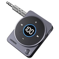 Ugreen Adaptor Bluetooth Auxiliar Type-C la Jack 3.5mm, 300mAh, LED Digital Display, Dual Pairing, Grey