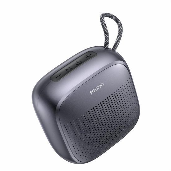 Yesido Boxa Portabila Mini YSW24 1000mAh, Bluetooth 5.3, Waterproof, Slot Card/AUX, snur inclus, Negru