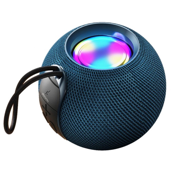 Yesido Boxa Portabila YSW13, Acumulator 1200mAh, Bluetooth 5.1, Sunet Surround, Iluminare RGB, 5W,  Slot Card/USB, Albastru