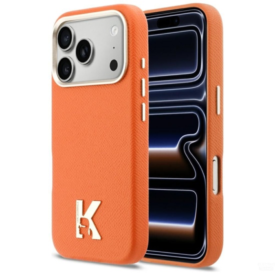Karl Lagerfeld Husa Karl Head Logo MagSafe iPhone 17 Pro Max Orange