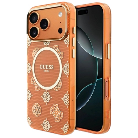 Guess Husa Peony Dot MagSafe iPhone 17 Pro Orange
