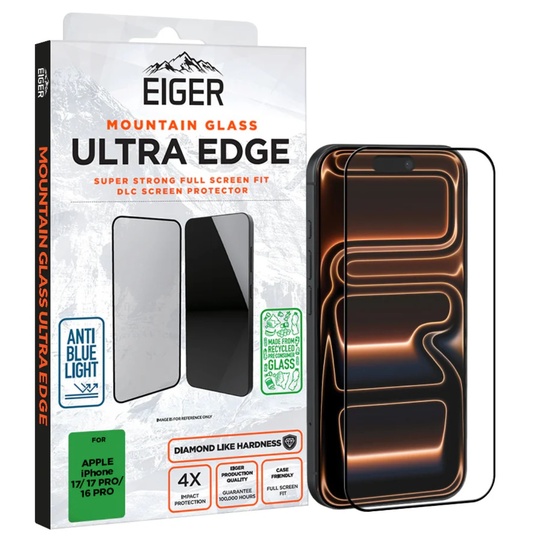 Eiger Folie Sticla Mountain Glass Ultra GRS iPhone 17 / iPhone 17 Pro / 16 Pro Clear