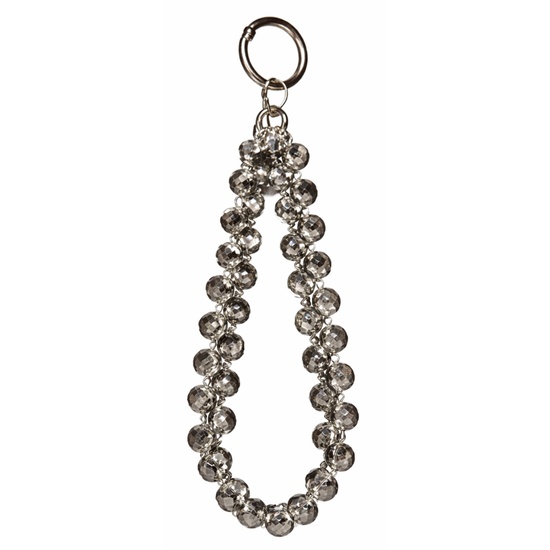 Lemontti Snur de mana pentru telefon Crystal Aurora, 30cm, Gri