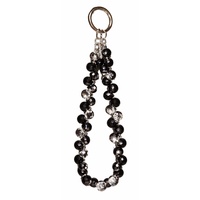 Lemontti Snur de mana pentru telefon Crystal Aurora, 30cm, Negru