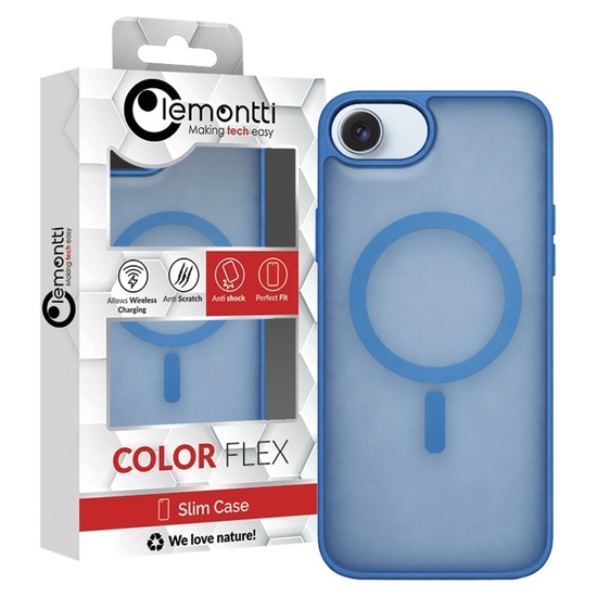 Lemontti Husa EliteGuard Magsafe iPhone 17e / iPhone 16e Bleumarin