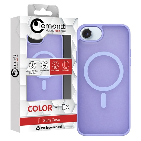 Lemontti Husa EliteGuard Magsafe iPhone 17e / iPhone 16e Lila