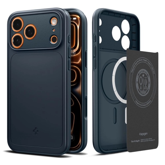 Spigen Husa Thin Fit MagSafe iPhone 17 Pro Max Metal Slate