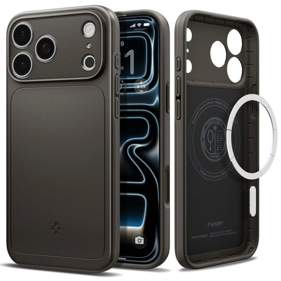 Spigen Husa Thin Fit MagSafe iPhone 17 Pro Gunmetal