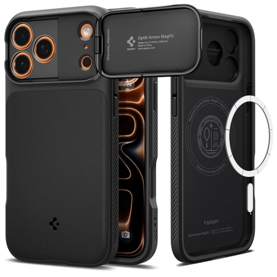 Spigen Husa Optik Armor MagSafe iPhone 17 Pro Max Black