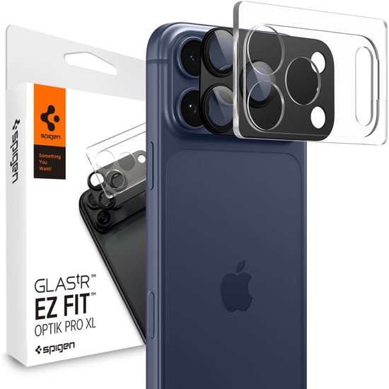 Spigen Folie Sticla Camera Glass tR EZ Fit Optik Pro XL iPhone 17 Pro Max Negru