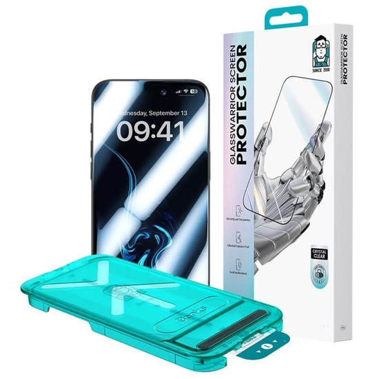Benks Folie Sticla Premium Glass Warrior HD iPhone Air cu aplicator inclus, Black