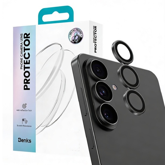 Benks Folie Sticla Camera Glass Warrior Samsung Galaxy S26 / S26 Plus, Negru