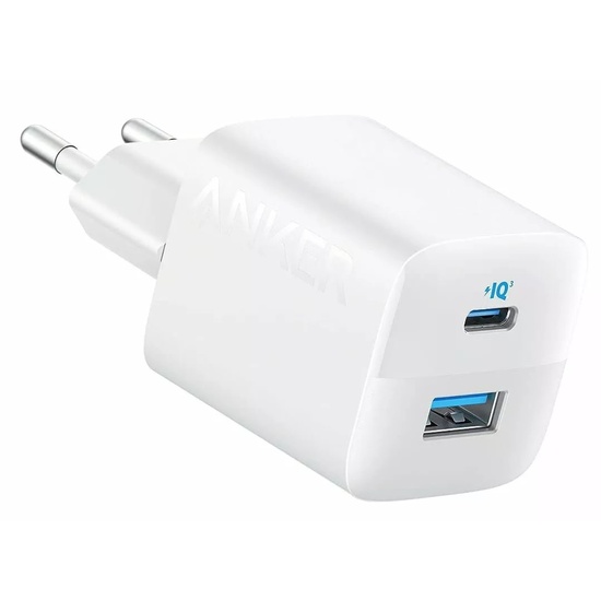 Anker Incarcator Retea 323 33W, PowerIQ, 1 x USB Type-C, 1 x USB, Alb