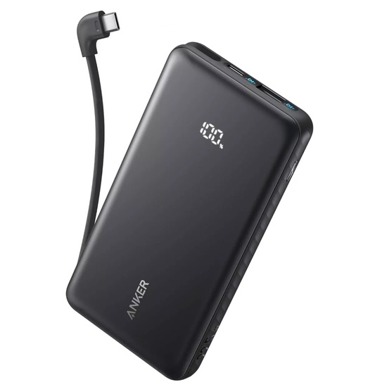 Anker Acumulator extern Zolo 10.000 mAh, 22.5W, cu cablu USB-C inclus, Negru