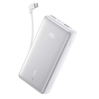 Anker Acumulator extern Zolo 20.000 mAh, 22.5W, cu cablu USB-C inclus, Alb