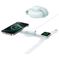 Anker Incarcator Wireless MagGo 3-in-1 MagSafe Qi2, 15W, pliabil, pentru iPhone 15/16, AirPods, Apple Watch, Verde