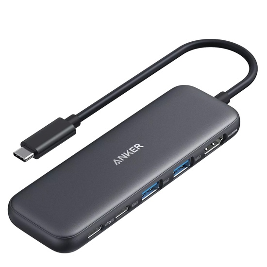 Anker Multihub 332 5-in-1 85W PD Ultra-Slim USB-C, 4K HDMI, Negru