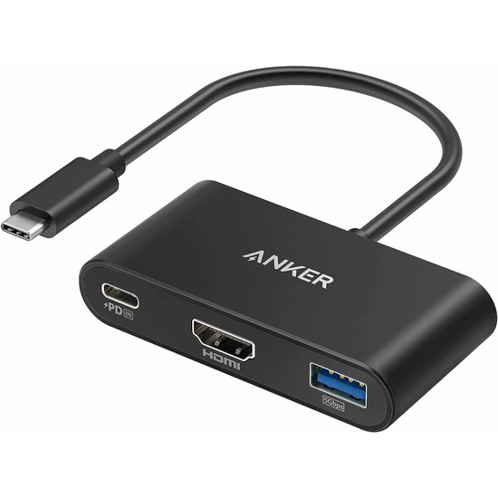 Anker Multihub 321 PowerExpand 3-in-1 100W Power Delivery, USB-C, 4K HDMI, USB 3.0, Gri