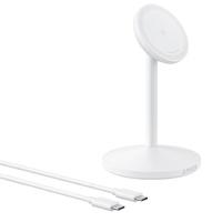 Anker Incarcator Wireless MagGo Stand Qi2 15W rotire de 360 grade, cablu USB-C inclus de 150 cm, Alb