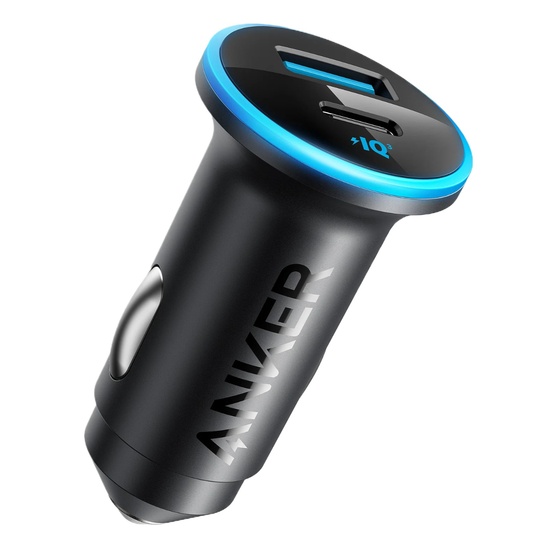 Anker Incarcator Auto 323 52.5W, 3A, 1 x USB-A , 1 x USB-C, Negru