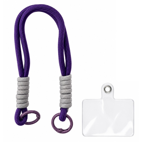 Lemontti Snur de mana pentru telefon Braided, 26cm, Mov