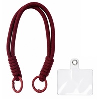 Lemontti Snur de mana pentru telefon Braided, 26cm, Visiniu