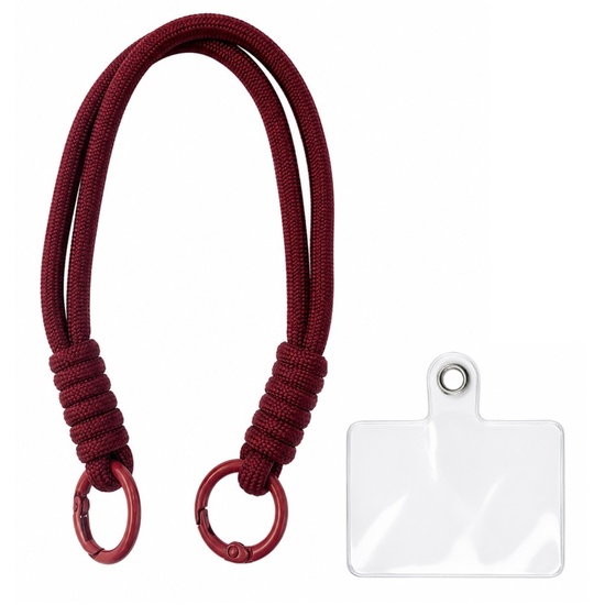 Lemontti Snur de mana pentru telefon Braided, 26cm, Visiniu