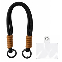 Lemontti Snur de mana pentru telefon Braided, 26cm, Negru