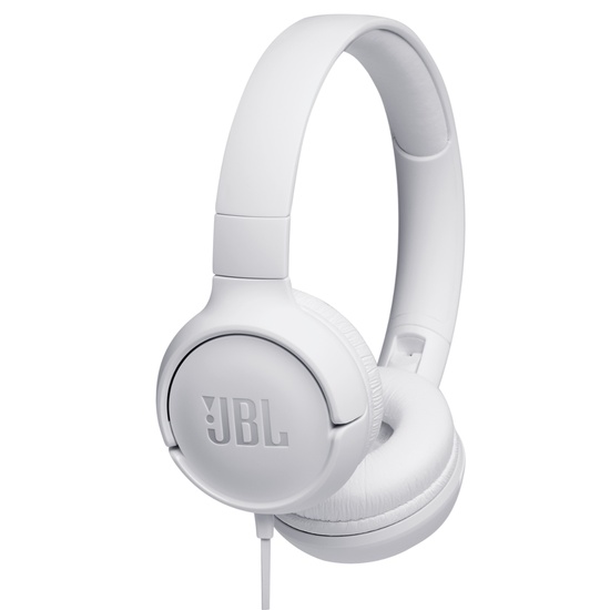 JBL Casti Over-Ear Tune500, cu microfon incorporat, Alb